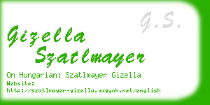gizella szatlmayer business card